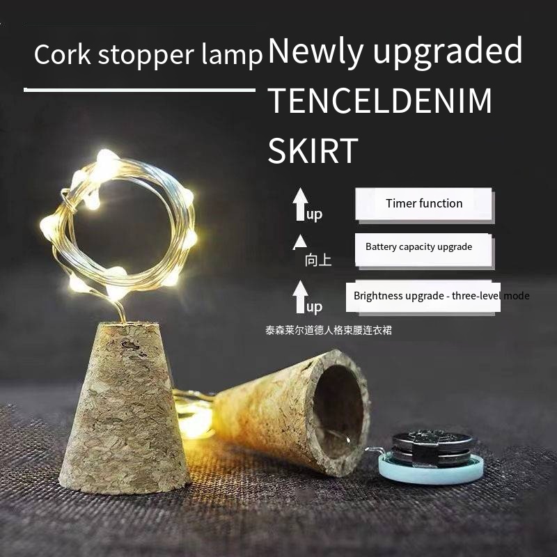 木製バーLEDワインボトルコルク2Mストリングフェアリーライ - Decor Lighting Cork のレビューと価格