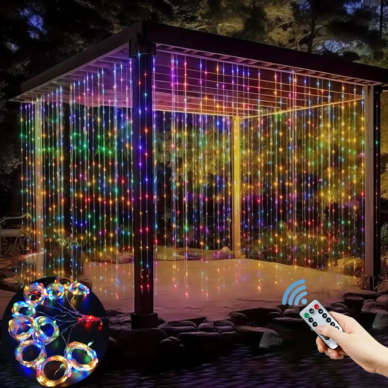 3/4/6m LEDカーテンストリングライトガーランドUSB - Fairy Light Curtain のレビューと価格