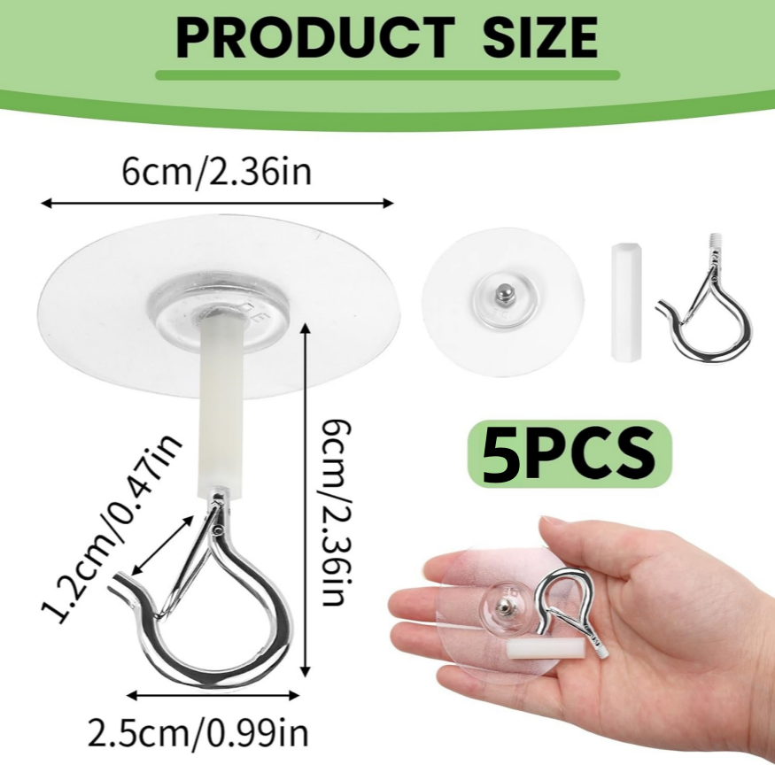 5個入りヘビーデューティー自己粘着式天井フック、ドリル不要、 - Decor Lighting Ceiling Fans のレビューと価格