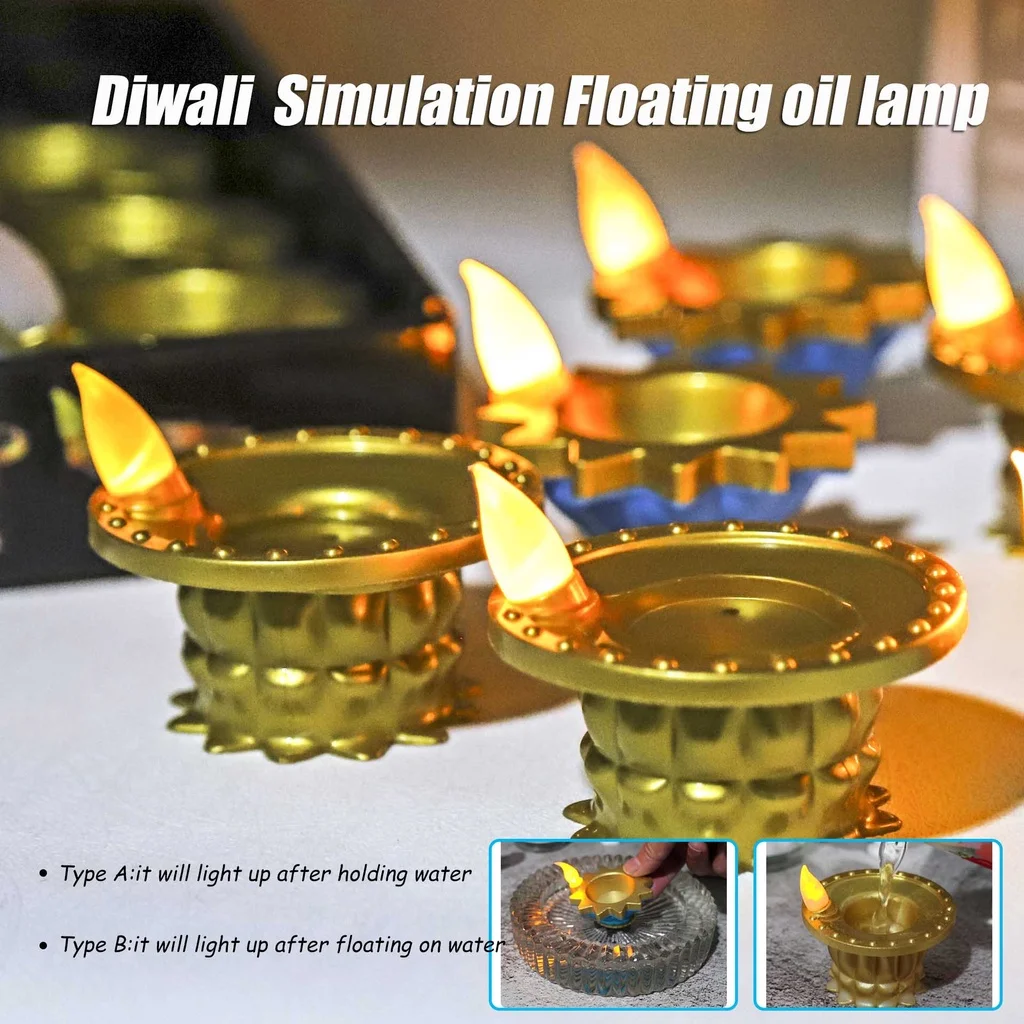 装飾的なLEDキャンドルランプ,ティーライト,ディワリシミュ - Lighting Decoration For Diwali のレビューと価格