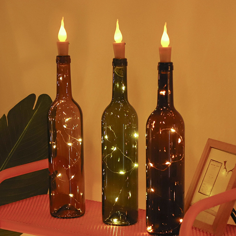 6個入りワインボトル用ストリングライト コルク栓付き 電池式 - Decor Lighting Cork のレビューと価格