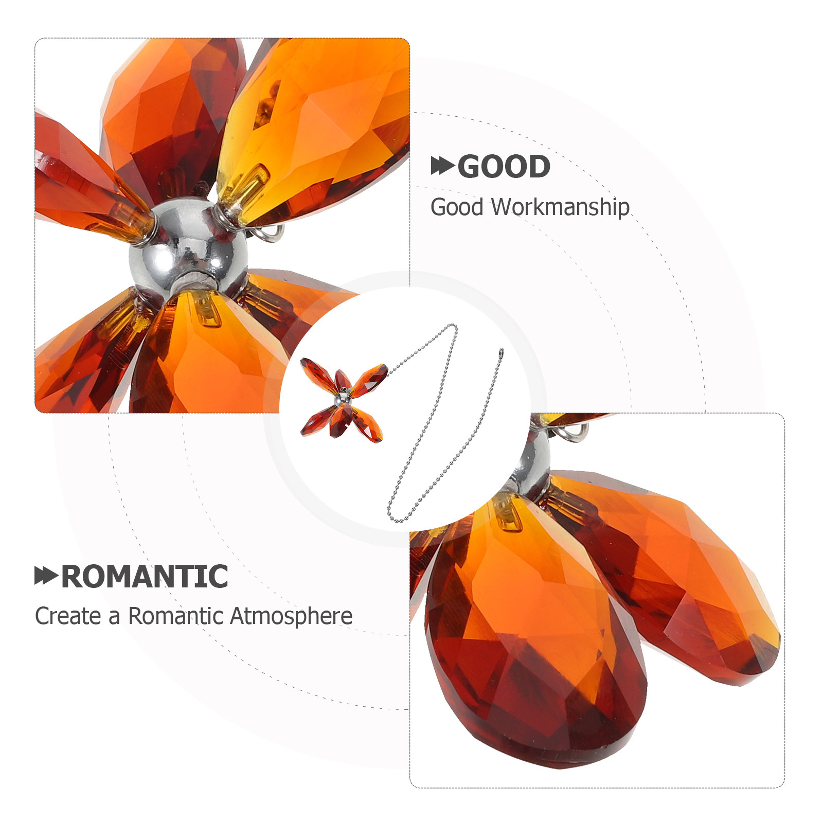 クリスタルフラワー天井ファンプルチェーンペンダント装飾サンキ - Decor Lighting Ceiling Fans のレビューと価格