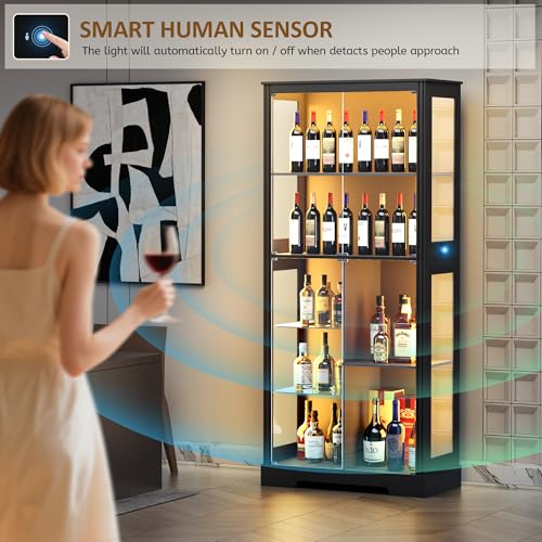 71インチのガラス製ディスプレイキャビネット、コレクション用 - Lighting & Home Decor Studio のレビューと価格