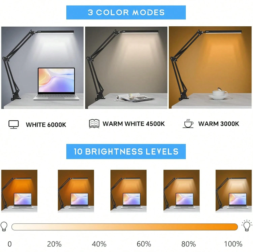 LEDデスクランプ 家庭用、読書用、勉強用、調節可能な目に優 - Home Lighting & Decor St Catharines On のレビューと価格