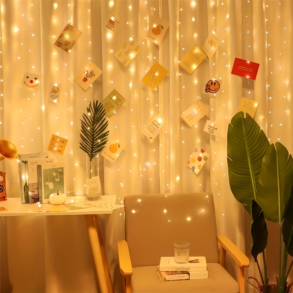 3/6M バッテリー電源 LED カーテンストリングライト  - Fairy Light Curtain のレビューと価格
