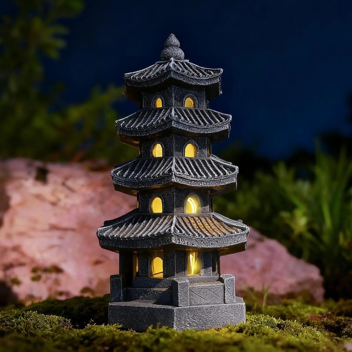 ソーラーガーデンライト 屋外ランタン 防水 ガーデンスタチュ - Japanese Lighting Decor のレビューと価格