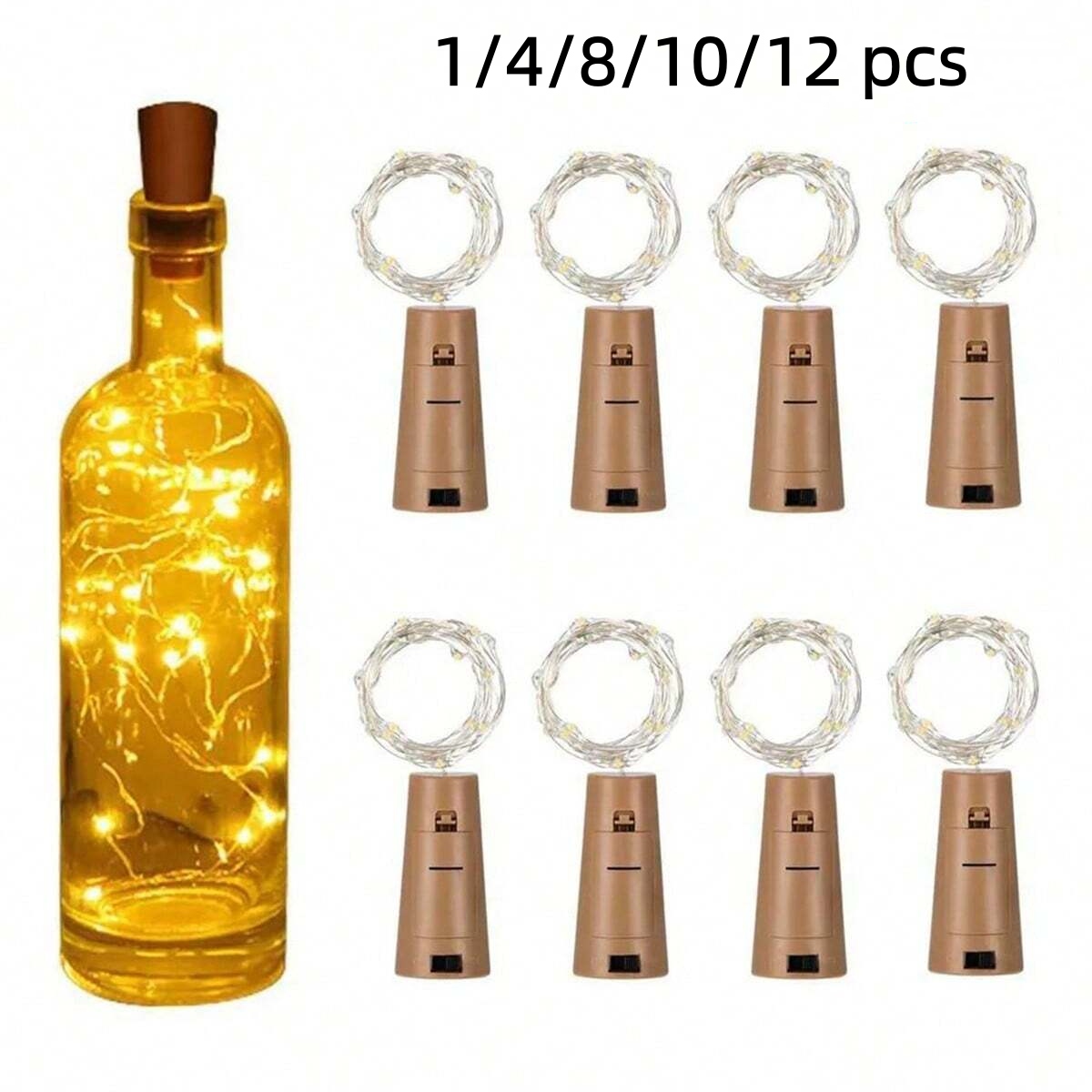 10/12パック コルク付きボトルライト 20 LED ホワ - Decor Lighting Cork のレビューと価格