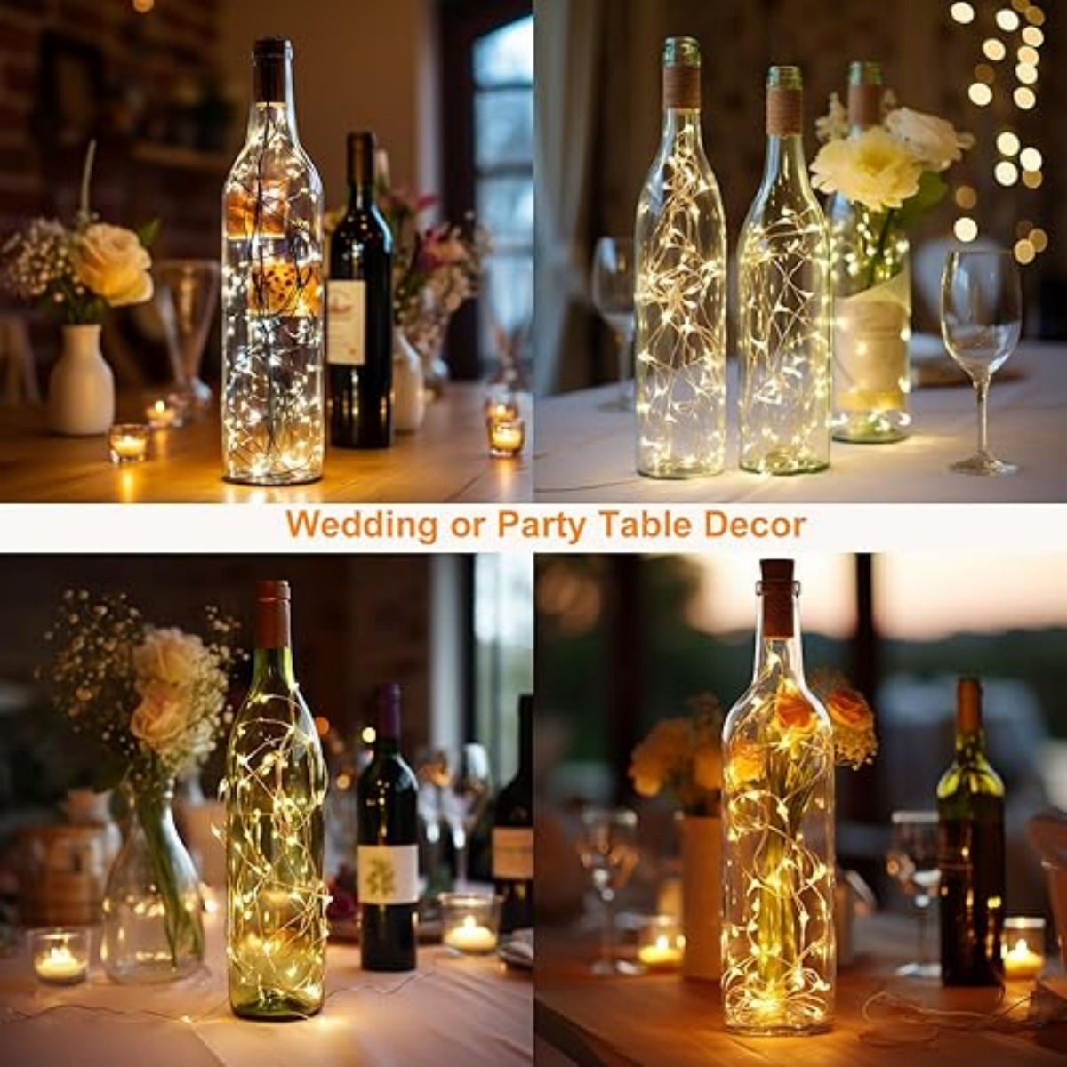 10/12パック コルク付きボトルライト 20 LED ホワ - Decor Lighting Cork のレビューと価格