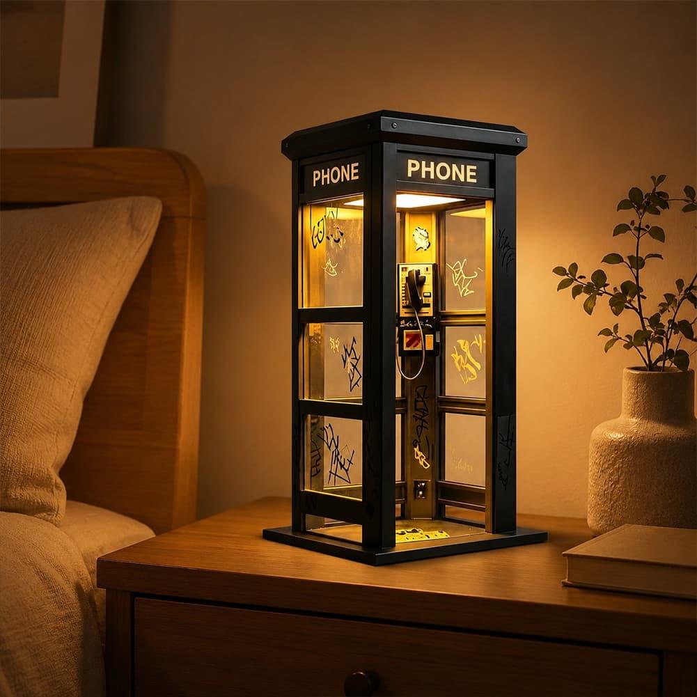 ヴィンテージロンドン電話ボックステーブルランプ レトロ電話ボ - Decor Lighting Lamps のレビューと価格