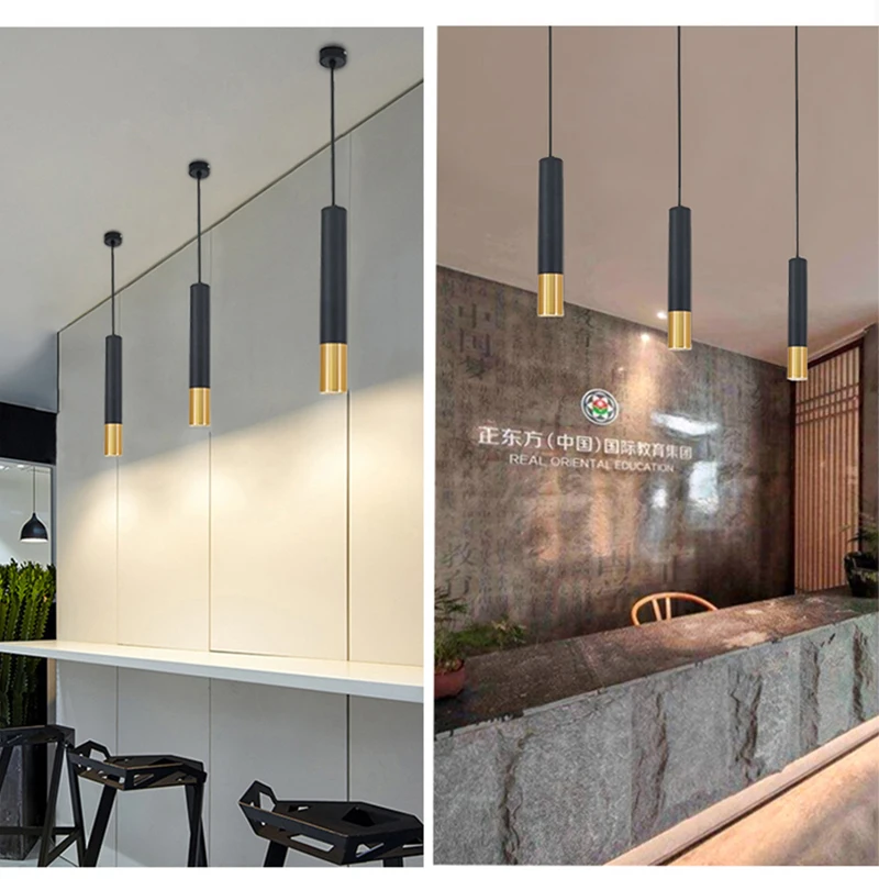 モダンなLEDロングチューブペンダントライトシャンデリアスポ - Lighting Decor Company のレビューと価格