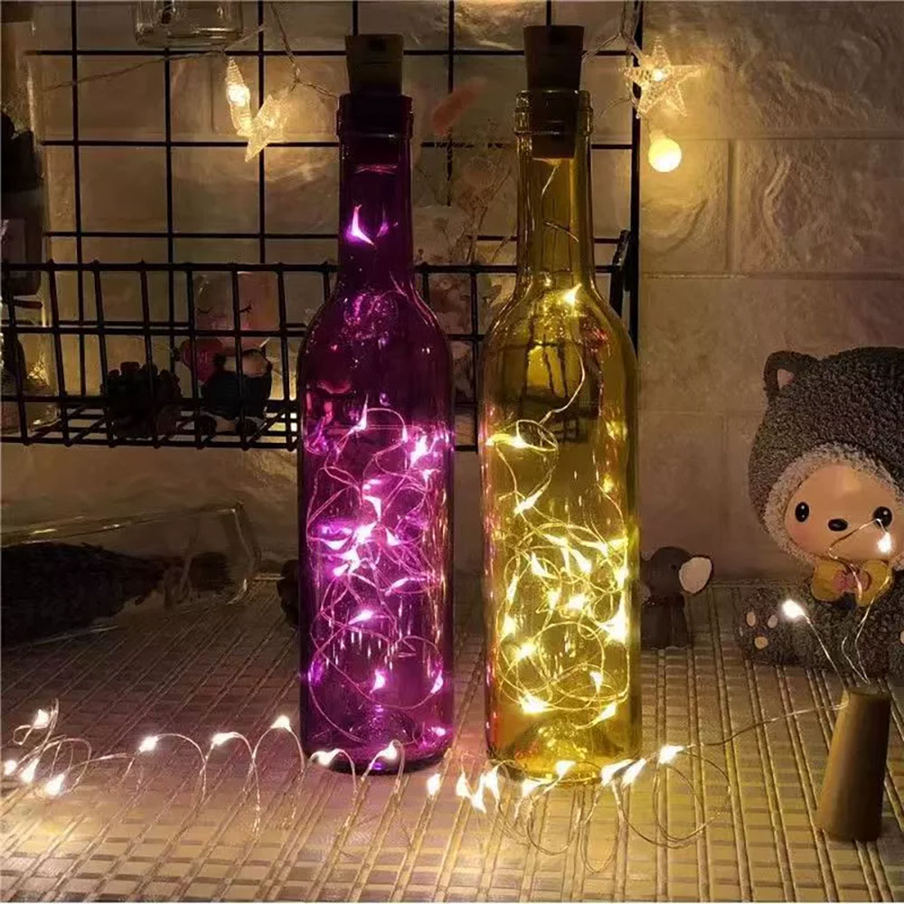 LEDワインボトルライト銅線コルクストリングライト防水ガーラ - Decor Lighting Cork のレビューと価格