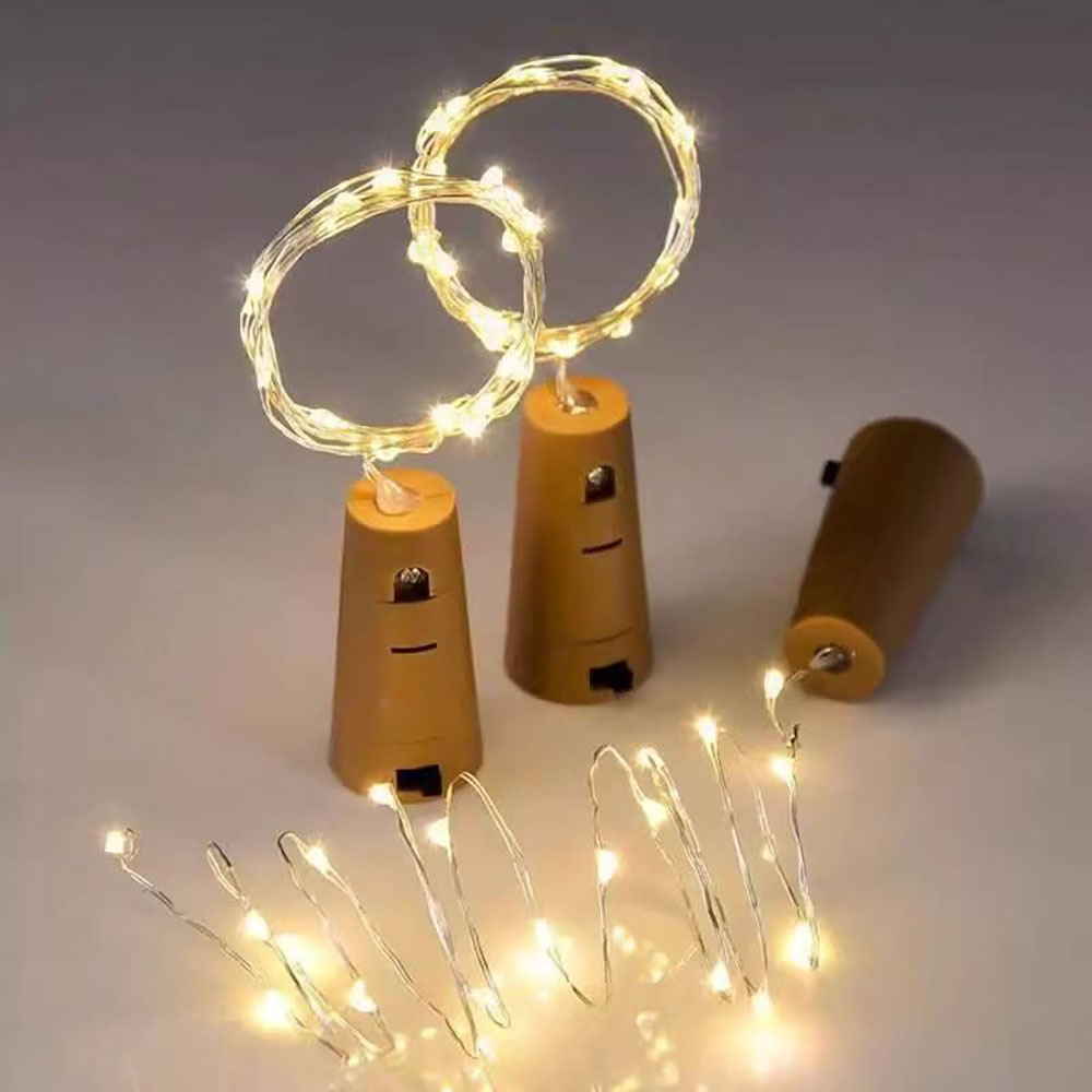LEDワインボトルライト銅線コルクストリングライト防水ガーラ - Decor Lighting Cork のレビューと価格
