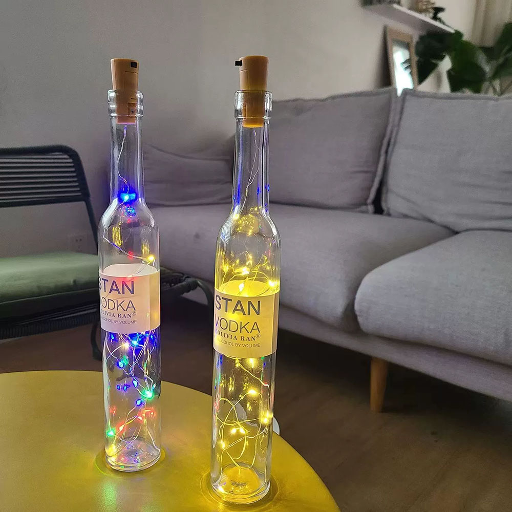 LEDワインボトルライト銅線コルクストリングライト防水ガーラ - Decor Lighting Cork のレビューと価格