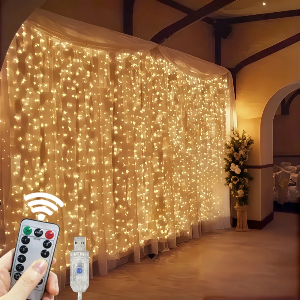 3/6 メートル LED カーテンストリングライト USB  - Fairy Light Curtain のレビューと価格