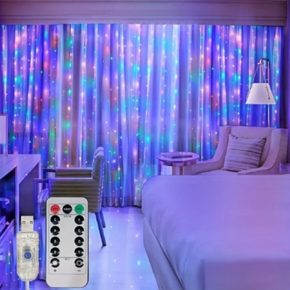 3/6 メートル LED カーテンストリングライト USB  - Fairy Light Curtain のレビューと価格