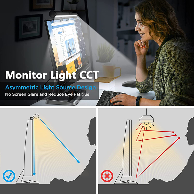 40CM RGB雰囲気テーブルランプ、コンピュータースクリー - Touch Dimmer Lamp のレビューと価格