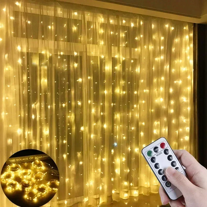 6x3M/3x3m カーテンガーランド 窓用 USB電源 フ - Fairy Light Curtain のレビューと価格