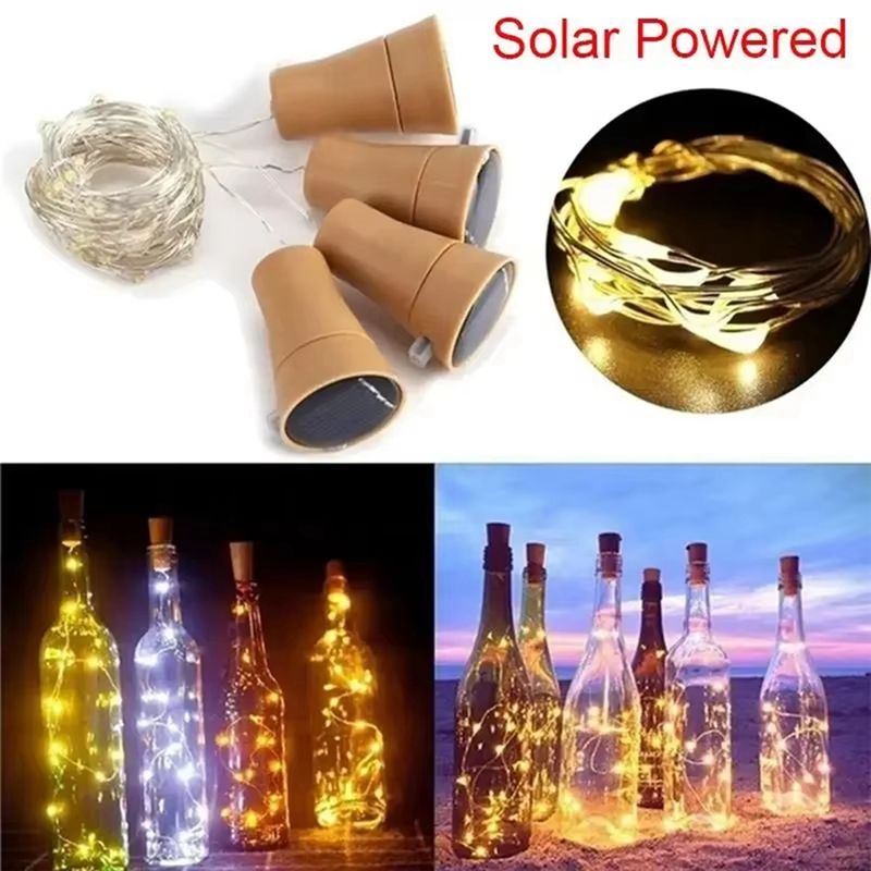 AT02-ワインボトルコルクにソーラーLEDフェアリーライト - Decor Lighting Cork のレビューと価格