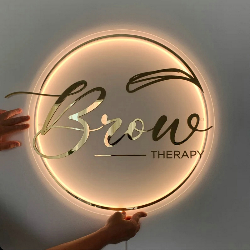 カスタマイズされたアクリルロゴ,3D美容院の装飾,美容院,L - Lighting Decor Company のレビューと価格