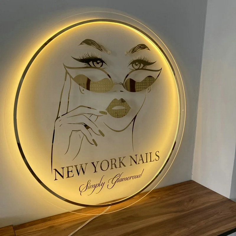 カスタマイズされたアクリルロゴ,3D美容院の装飾,美容院,L - Lighting Decor Company のレビューと価格