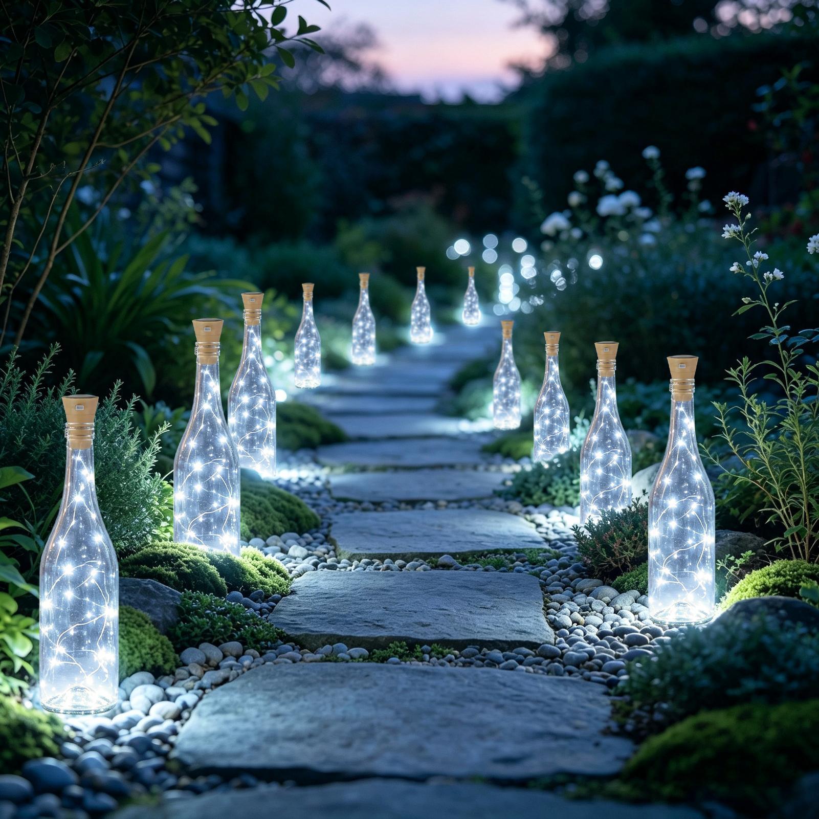 コルク付きワインボトルライト 6個 LED 防水 DIY デ - Decor Lighting Cork のレビューと価格
