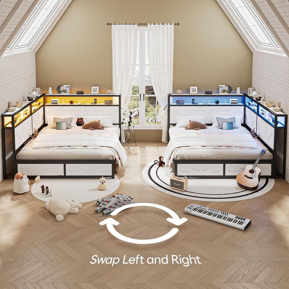 CIKUNASI クイーンベッド（収納＆本棚付き）、LEDラ - Furniture Lighting & Decor Magazine のレビューと価格