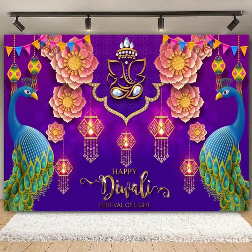 ハッピーディワリフェスティバル背景幕用品 インドの伝統的なデ - Lighting Decoration For Diwali のレビューと価格