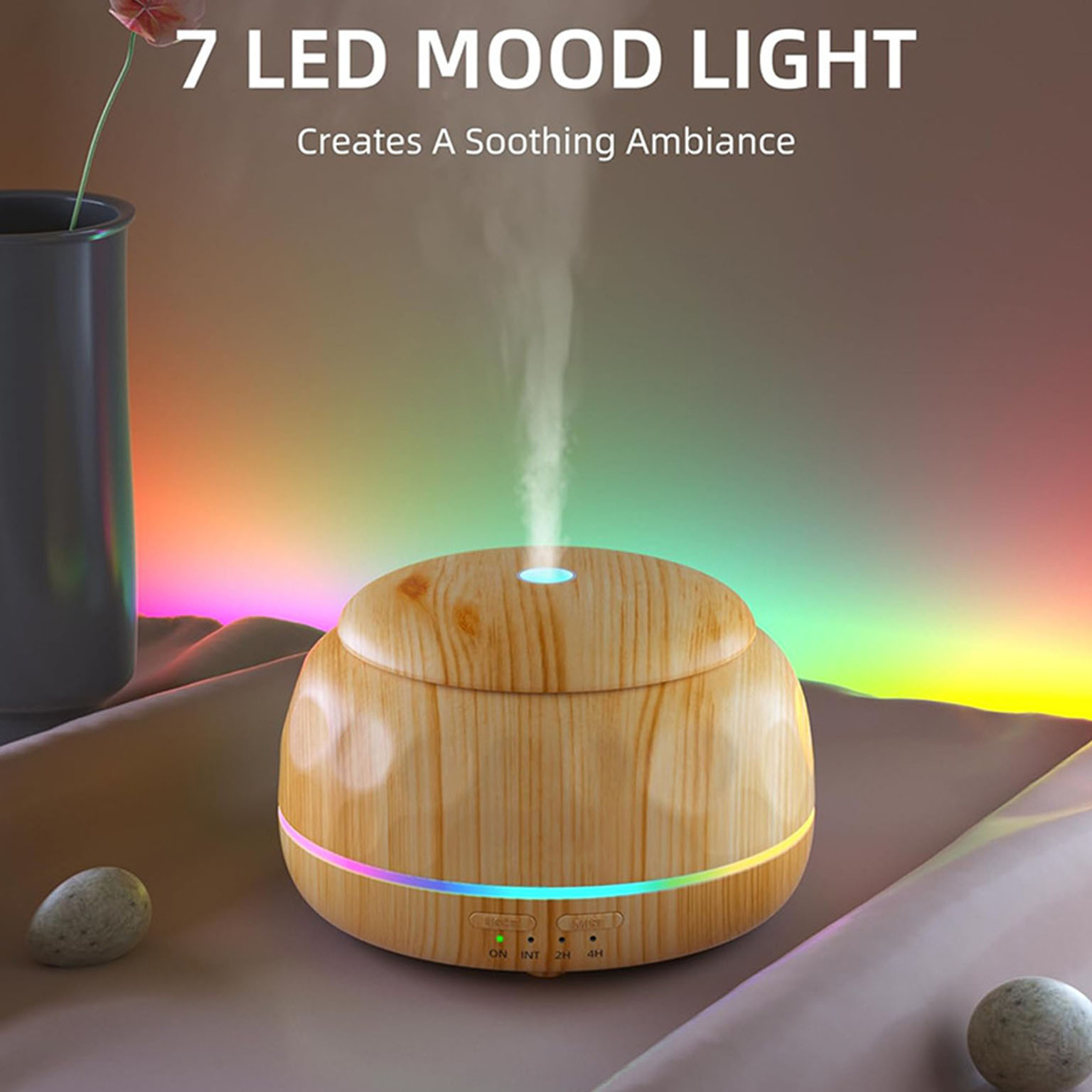 エッセンシャルオイルディフューザー空気加湿器ルーム用アロママ - Lighting & Home Decor Studio のレビューと価格